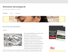 Tablet Screenshot of mittelalter-genealogie.de